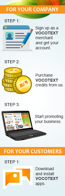 vocotext android mobile messaging app steps
